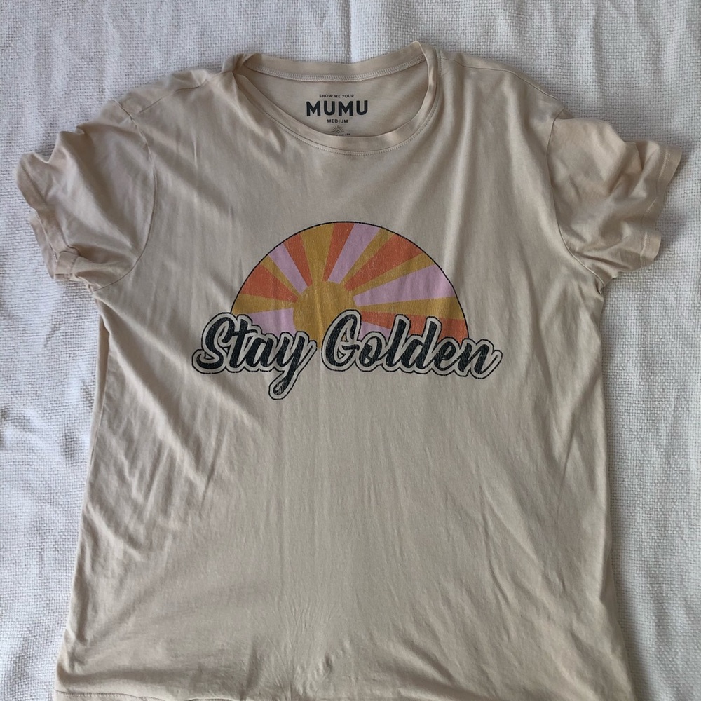 Anthropologie x show me your mumu stay golden tee